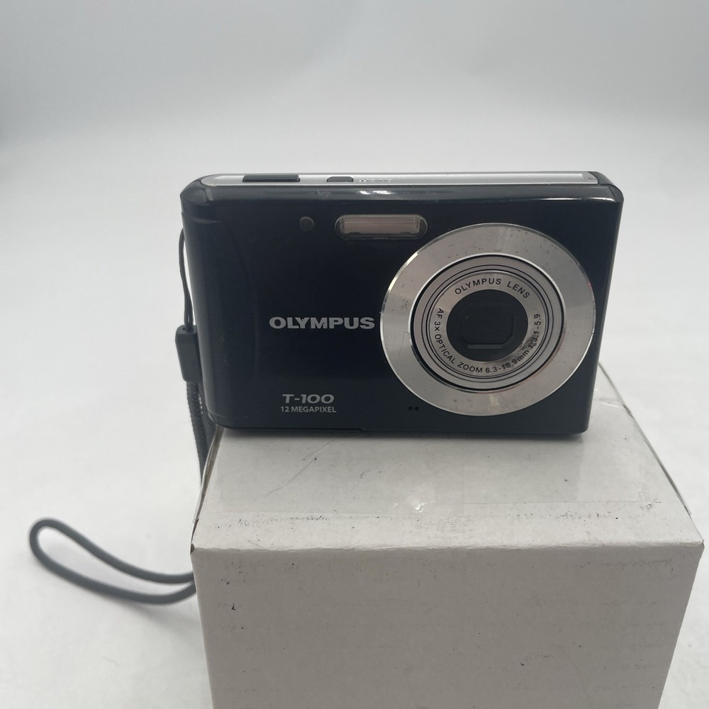 Olympus T-100 12.0MP Digital Camera 3X Zoom+New Battery-TESTED